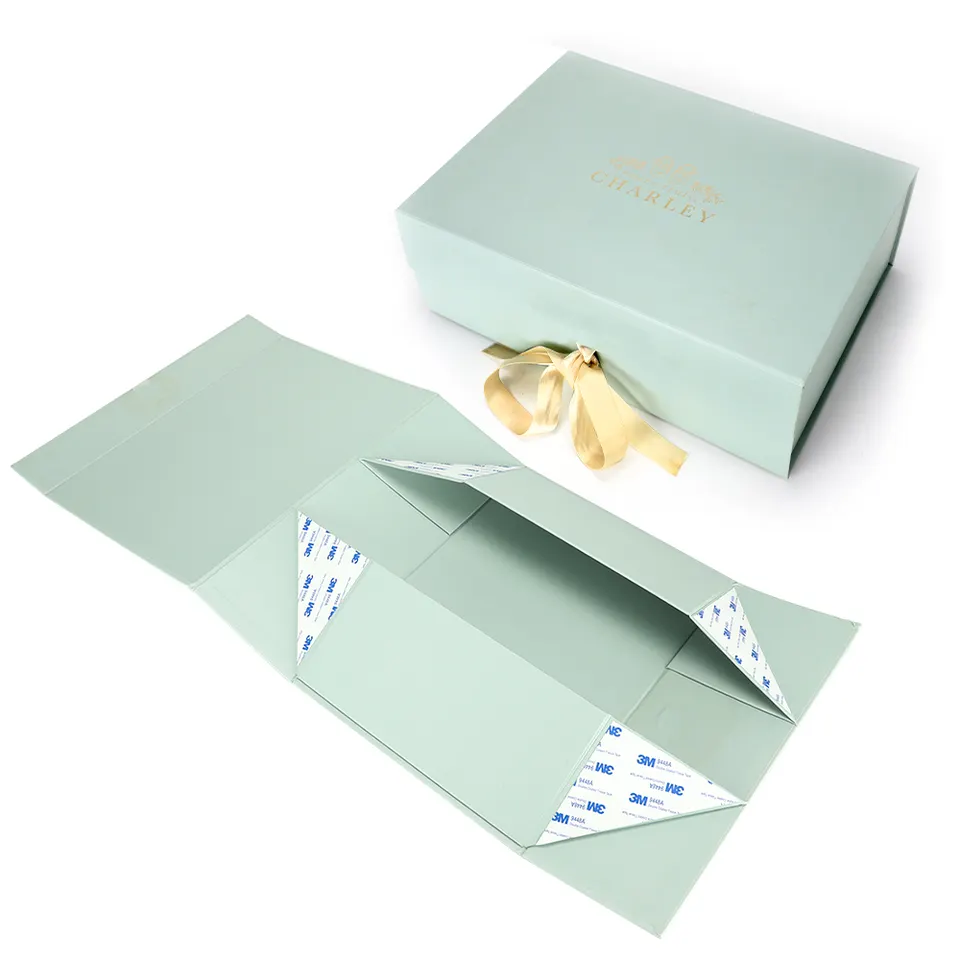 magnetic gift box with ribbon