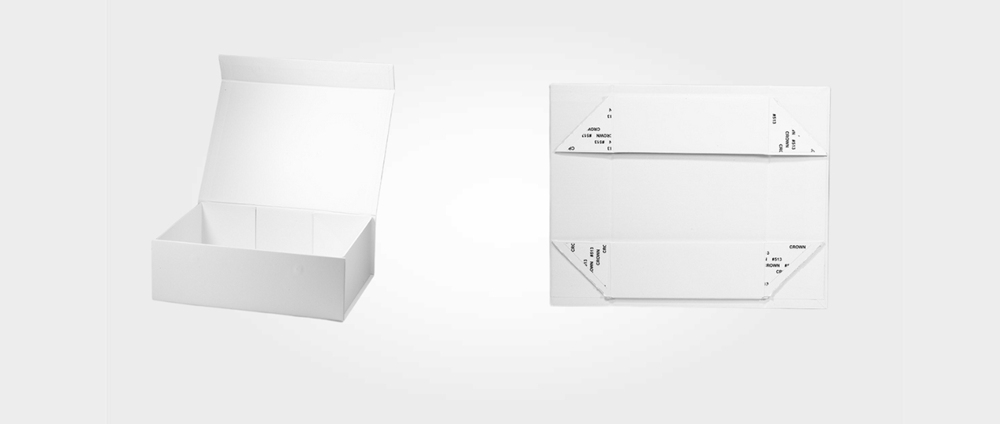 Folding and hard white magnet gift box