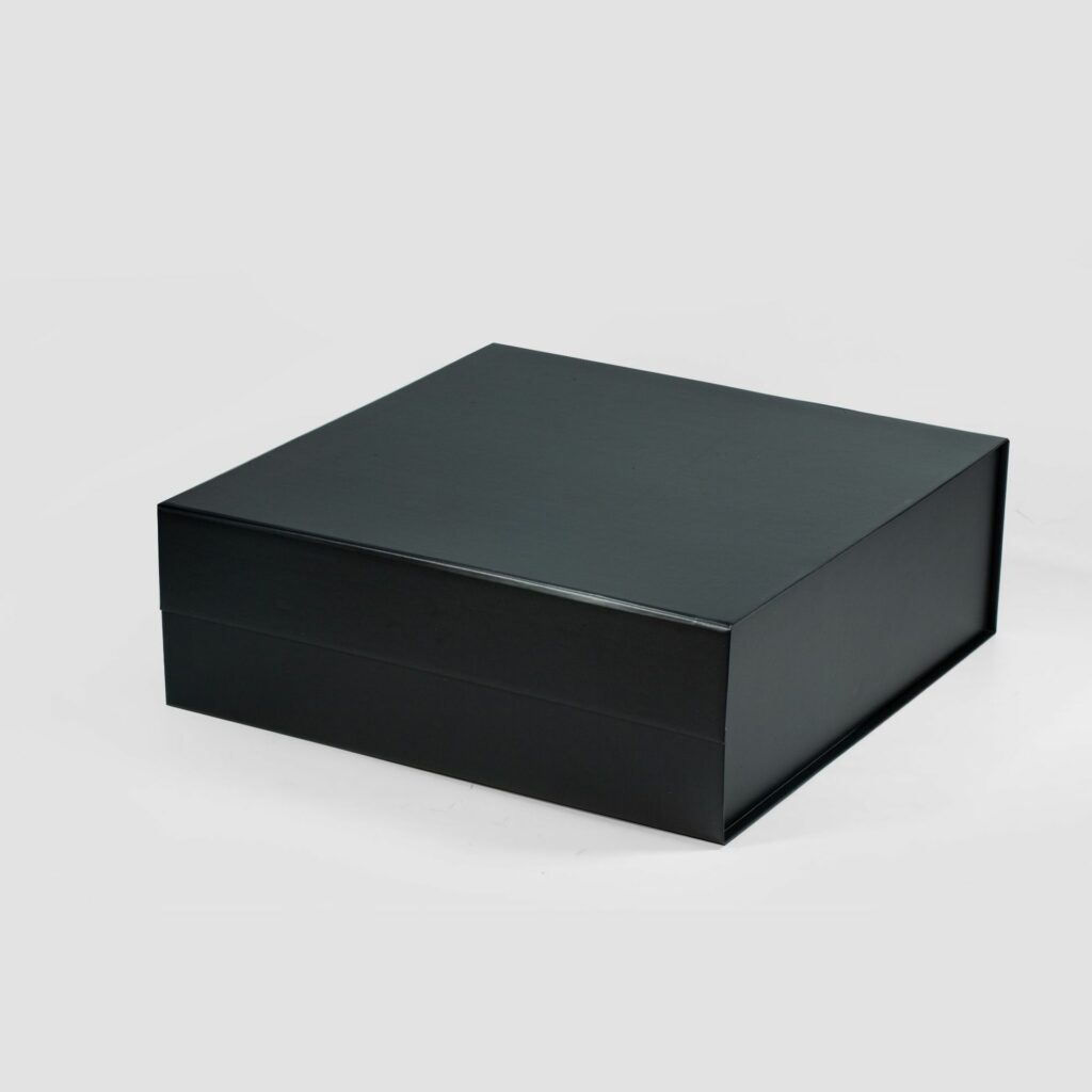 Matte black magnetic gift box
