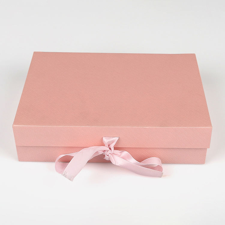 Pink magnetic gift box with Ribbon