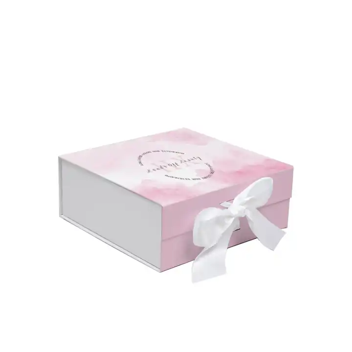Gift box with ribbon closure