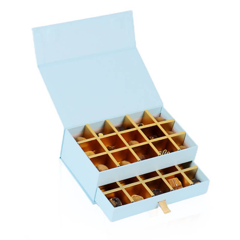 Empty truffle boxes with inserts