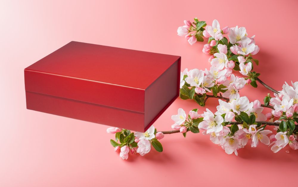 Hộp quà từ tính màu đỏ 2 - Hộp nam châm và hộp thư tùy chỉnh Red Magnetic Gift Box