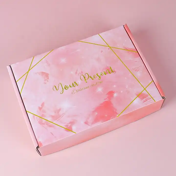 pink corrugated mailer boxes